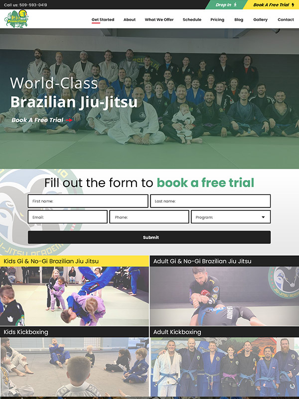Connection Rio Jiu Jitsu Martial Arts Website Design And Martial Arts Social Media Advertising Lead Generation