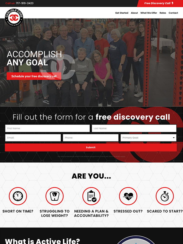 Carlisle Core Fitness Gym SEO Lead Generation And Top 5 Gym Website Design