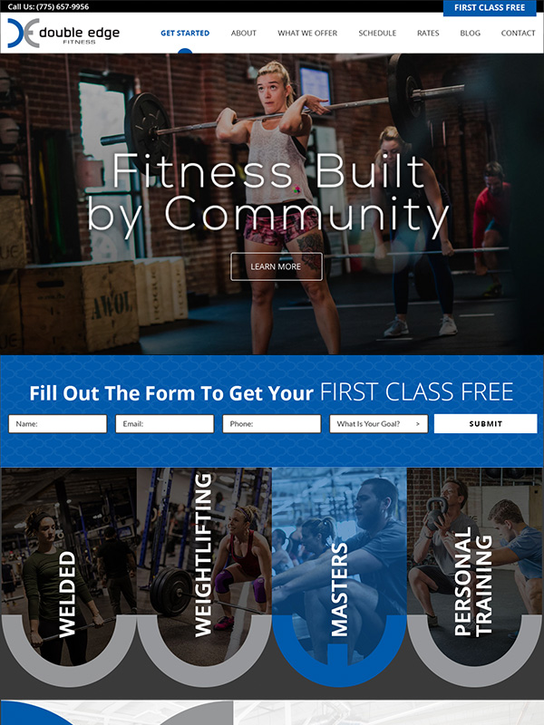 Double Edge Fitness Website Design And Gym Google Search Optimization