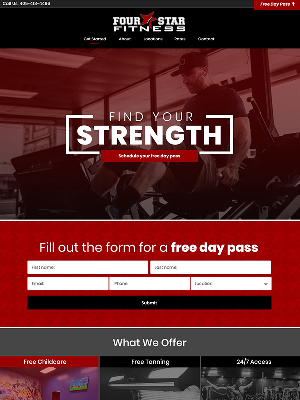 Four Star Fitness Website Design And Gym Member Lead Generation For CrossFit Gym In Florida, Texas And Oklahoma