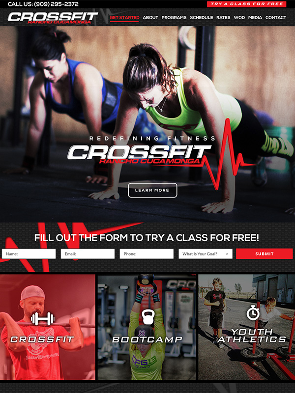 Rancho Cucamonga Top 5 Best CrossFit Website Design And Gym Text Message Lead Funnel