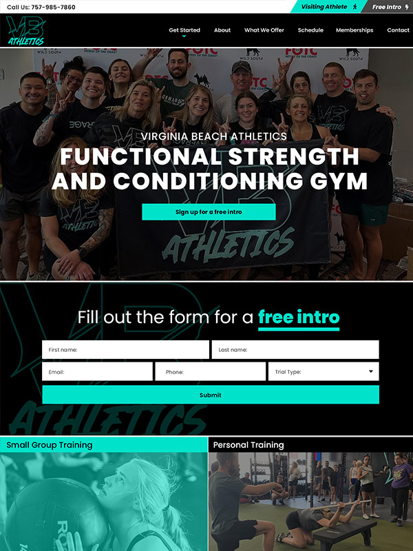 Virginia Beach CrossFit Gym Website Design And Gym SEO Google Search Lead Optimization