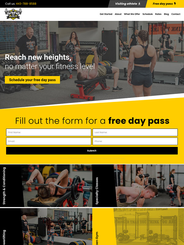 Health And Fitness Website Design And Gym Facebook Ads For Lead Generation
