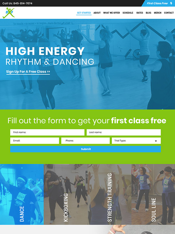 Cross Fitness Website Design And Cross Fitness Dance Studio Website Design